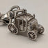 1900年頃 英国アンティーク ファンシーリンク 純銀製アルバートチェーン 53g  馬車型フォブ